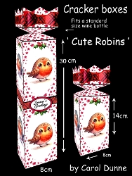 Cracker Bottle Boxes Cute Robins