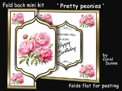 Fancy foldback Pretty peonies