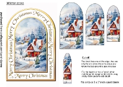 Arch shaped Christmas scene