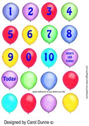 Number Balloons