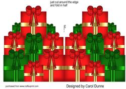 Christmas Parcels Shaped Card