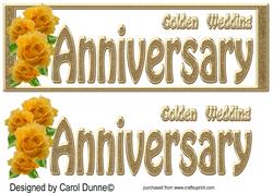 Golden Wedding Anniversary Dl