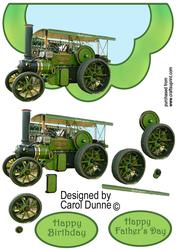 Traction Engine on Green Scallop