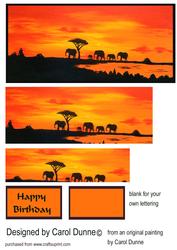 Elephants at Sundown Pyramid