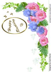 Irises and Roses Quick Card