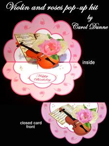 Violin with Roses Pop-up Kit
