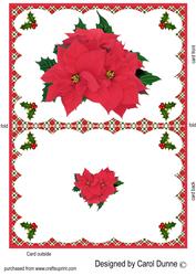 Poinsettia Cut and Fold Card
