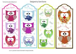 Patchwork Owl Bookmarks