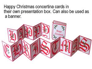 Christmas Concertina Red and White