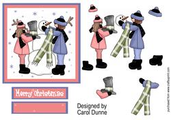 Children Building a Snowman
