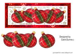 Tartan Baubles Large Dl