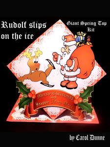 Rudolf Slips on the Ice Giant Spring Top