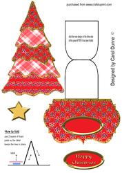 Christmas Tree Easel (red)