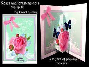 Pink Roses & Forget-me-nots Pop-up