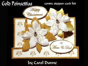 Gold Poinsettias Centre Stepper
