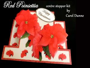 Red Poinsettia Centre Stepper