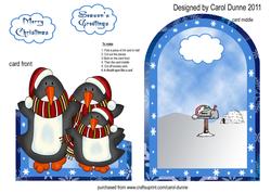 Cutaway Penguin Card