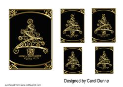 Christmas Steampunk Cog Trees