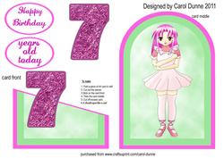 Cutaway Seven - Litte Girl Card