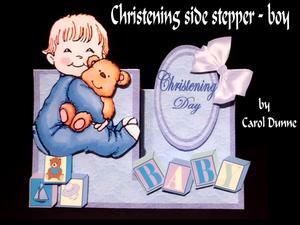 Christening Side Stepper- Boy