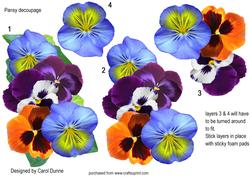 Pansy Decoupage