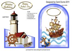 Cutaway Sailing Card