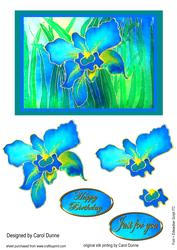 Silk Iris Decoupage