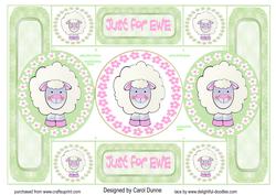 Trifold Circle Card - Just for Ewe