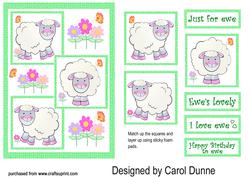 Three Squares- I Love Ewe