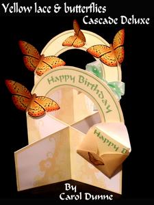 Yellow Butterflies on Lace Cascade Deluxe