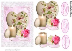 China Heart with Roses & Pearls