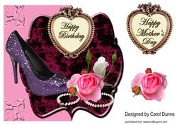 Purple Shoe with Roses
