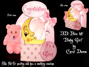 3D Box 'baby Girl'