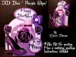 3D Box 'purple Shoe'