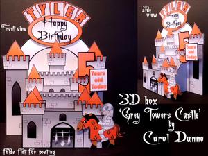 3D Box 'grey Towers Castle'