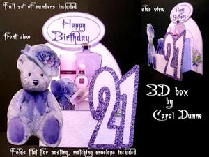 3D Box 'lavender Bear' Kit