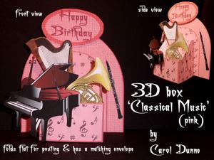 3D Box Classical Music (pink)
