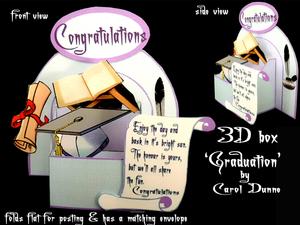 3D Box graduation (pink)