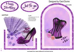 Purple Shoe and Fan Cutaway