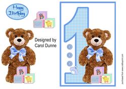 Birthday Bear (boy) 1 Year Old