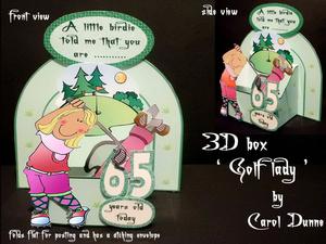 3D Box Lady Golfer