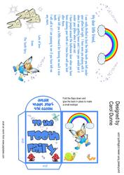 Tooth Fairy Letter & Envelope (blue)