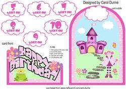 Pink Castle Cutaway Card