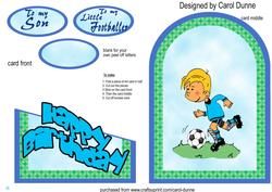 Football Cutaway Birthday Card