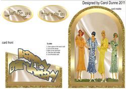 Elegant Ladies Cutaway Card