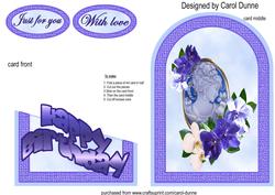 Blue Cameo Cutaway Card