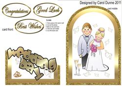 Wedding Cutaway Bride and Groom