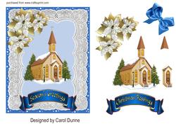 Old Lace with Church Decoupage
