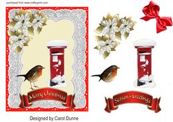 Robin and Postbox Decoupage