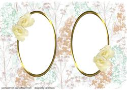 Cream and Green Floral Insert